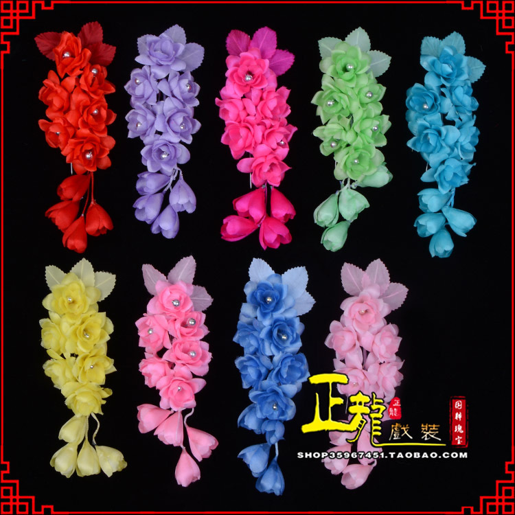 南谯鬓花头饰小花头花 真丝绢花