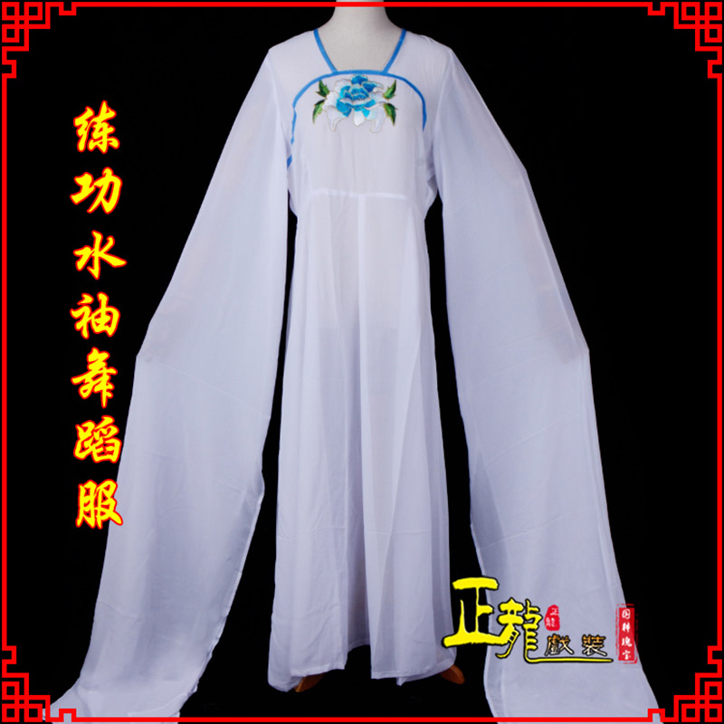 南谯花旦影楼古装水袖舞蹈服 胸花连衣裙