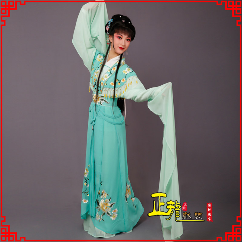 南谯青衣水袖戏服演出服 云肩花旦衣